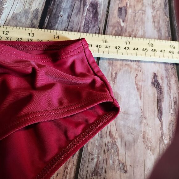 Corfrute Deep Dark Red 2 Piece Swimsuit XL - Picture 5 of 11